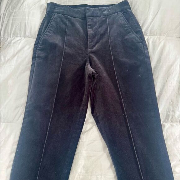 Women's Velvet High Rise Pintuck Pencil Ankle Pants - Picture 13 of 16